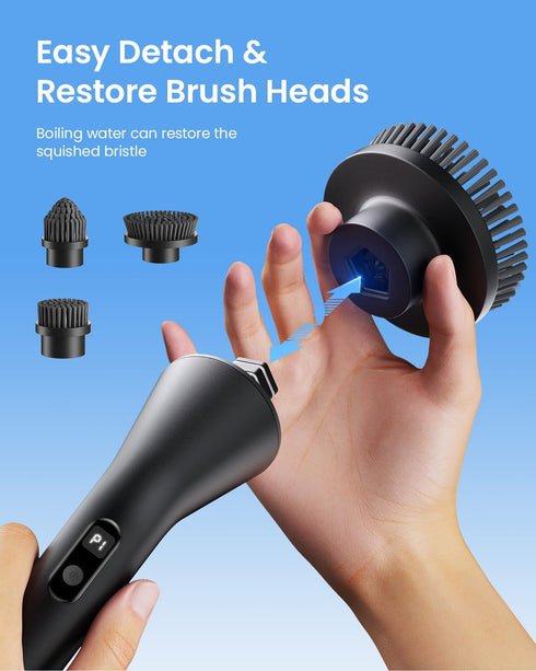 IPX7 7 2 Leebein Electric Spin Scrubber, Cordless Cleaning Brush for Bathroom Shower Tub, Waterproof Power Scrubber