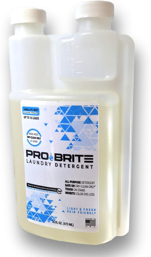 Pro-Brite Liquid Laundry Detergent - 16-Oz, Proprietary Wet Cleaning Surfactants for Sensitive Fabrics