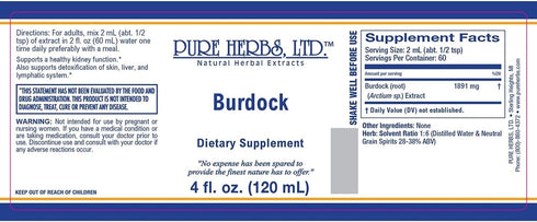 Pure Herbs (4 oz.) , Ltd. Burdock