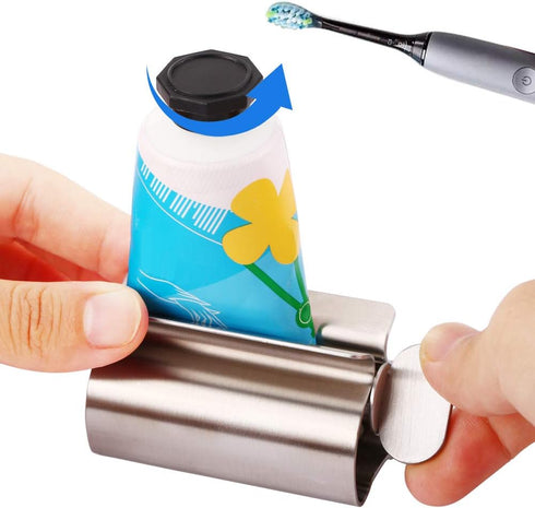 Toothpaste Squeezer - Metal Tube Squeezer, Stainless Steel Tube Wringer, UDQYQ Toothpaste Holder Stand (3 Pack)