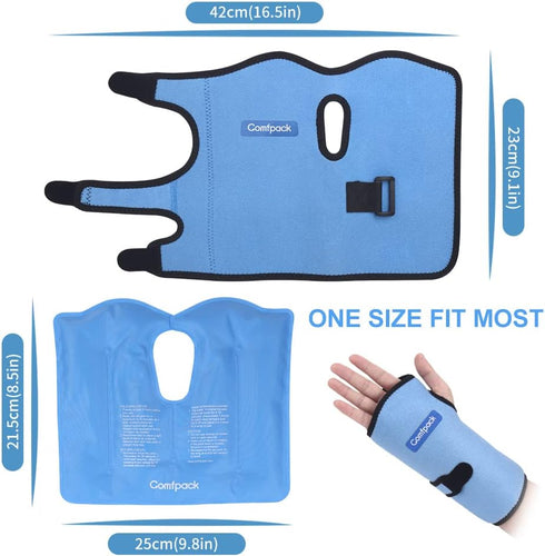 Wrist Ice Pack Wrap - Reusable Hot Cold Therapy for Carpal Tunnel, Arthritis Pain Relief, Swelling, Surgery