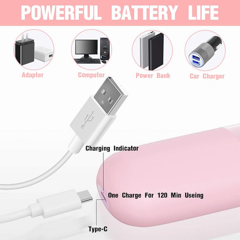 Portable Facial Hair Remover for Women, Painless Electric Shaver with LED Light for Face, Chin, Lip, Bikini