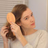 Zhuoyue Wooden Bamboo Hair Brush - Paddle Brush Set with Bamboo Bristle to Reduce Frizz & Massage Scalp (2 pcs)