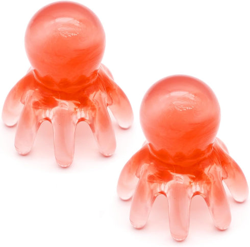 NeoLum 2 Pack Octopus Head Massager Comb: Hair Scalp Massage Tool Stress Relief