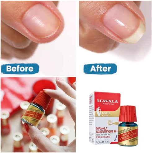 MAVALA Scientifique K+ Keratin Hardener, Protect Nails, Multi-color, 0.16 Fl Oz