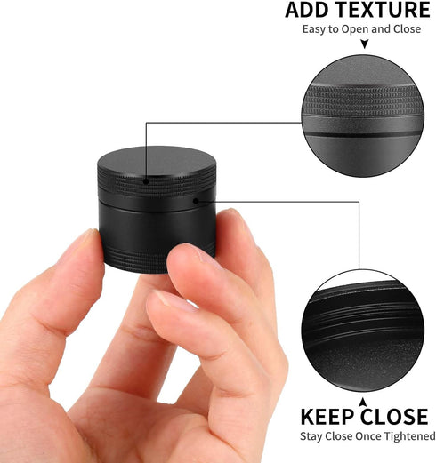 Small Daily Pill Box - Portable Waterproof Metal Pill Case for Pocket or Purse, Aluminium Alloy Round Travel Pill