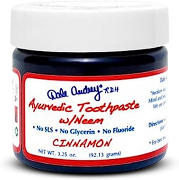 Ayurvedic Mineralizing Toothpaste for Sensitive Teeth - Organic Cinnamon Flavor for Whitening and Fresh Breath (3.25 Oz)
