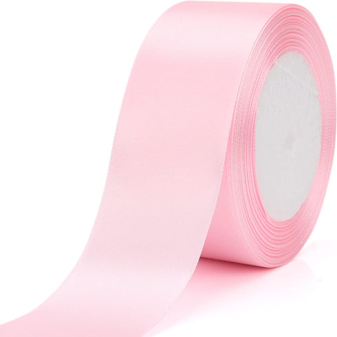 25 Yards 1-1/2 inches Wide Satin Ribbon Suitable for Wedding, Party and Gift Box Packaging Ribbon (Pale Pink, 1-1/2") by Nsilu