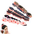 LOVEF 6Pcs Women's Korean Magic Cute Rabbit Bunny Ear Sponge Hair Styling Tools, Polka Dot Bow Bun Maker