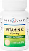 GeriCare Vitamin C 500 mg - 100 Count, Antioxidant & Immune System Support Supplement Tablets