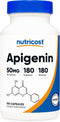 Nutricost Apigenin 50mg, 180 Capsules - Non-GMO, Gluten Free, Vegan Supplement