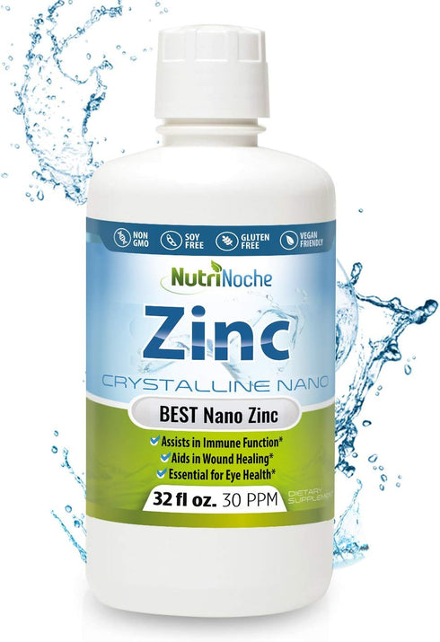NutriNoche Pure Crystalline Liquid Zinc Supplement - 30 PPM Colloidal Minerals