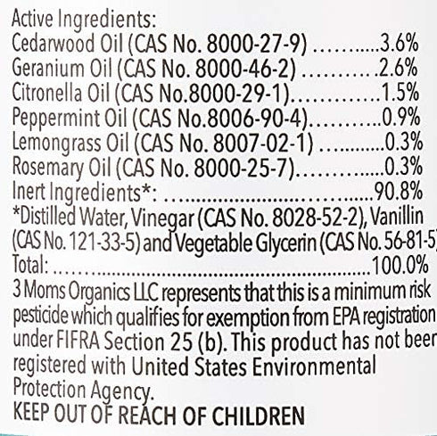 3 Moms Organics TickWise, 8oz Extra Strength, DEET-Free Tick and Insect Repellent, Safe for Kids and Pets