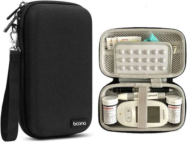 Diabetic Supplies Bag - Organizer for Blood Sugar Test Kit, Diabetes Monitor, Test Strips, Lancets, Insulin Pen