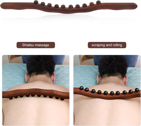 Uonlytech Body Scraping Stick Deep Tissue Massage Rod for Muscle Relief Acupuncture Point Therapy Promotes Circulation