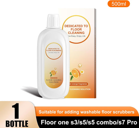 Orange Flavor Floor Cleaning Solution, Compatible with Tineco, Deep Cleans Multiple Hard Floors, 1 Bottle