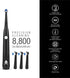 Pursonic Rotary Toothbrush, USB Rechargeable Electric Toothbrush with 3 Brush Heads and 8,800 Oscillations/Minute