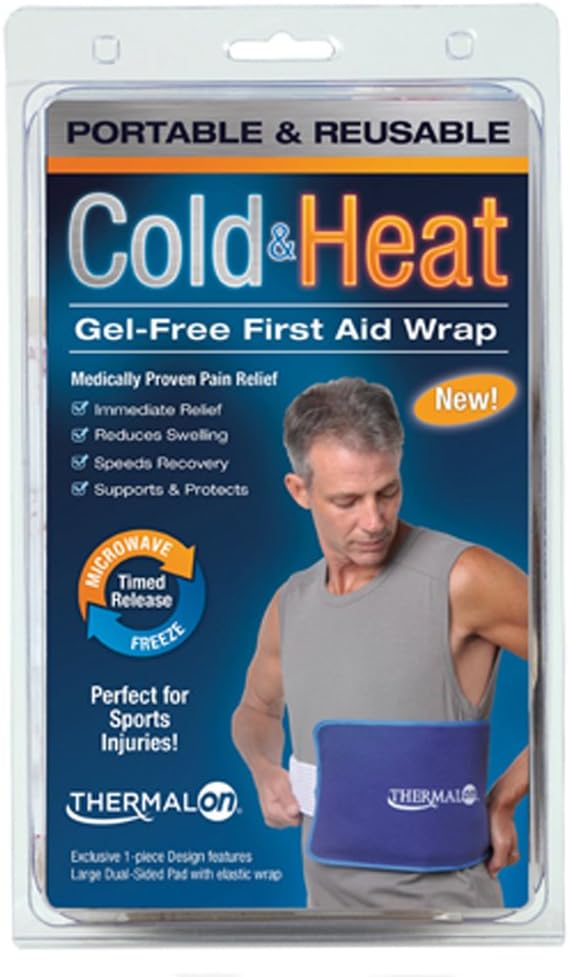 Thermalon First Aid Cold and Heat Therapy Wrap - Large 9" x 16" for Pain Relief