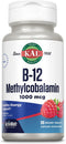 KAL Vitamin B12 Methylcobalamin 1000mcg, 90 Servings, Fast Dissolve ActivMelt, Natural Raspberry Flavor, Healthy