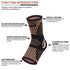 Copper Ankle Brace, Copper Infused Support for Men & Women, Best Compression Sleeve for Pain Relief (Copper-Black 2,