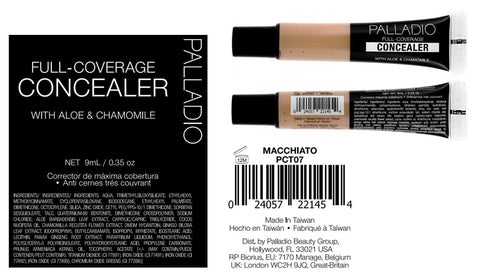 Palladio Full Coverage Creamy Face and Eye Concealer - Macchiato, Evens Skin Tone, Conceals Blemishes