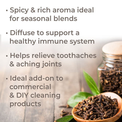 Plant Therapy Clove Bud Essential Oil, 100% Pure Natural Aromatherapy, Therapeutic Grade 10 mL (1/3 oz)