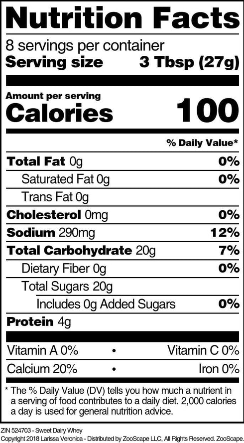 Larissa Veronica (8 oz, 524703) 3 Pack Sweet Dairy Whey ZIN: