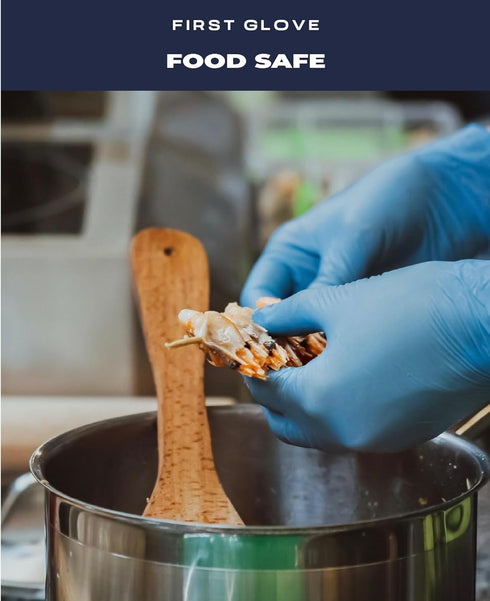 Volt Small 100 Ct. Blue Nitrile Disposable Gloves, Food Safe Cleaning Gloves, Latex Free