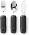 Mars Wellness 3-Piece Weighted Utensils Set - Heavy Duty Stainless Steel Fork, Knife, Spoon for Elderly, Hand Tremors