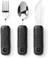 Mars Wellness 3-Piece Weighted Utensils Set - Heavy Duty Stainless Steel Fork, Knife, Spoon for Elderly, Hand Tremors
