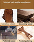 M.lemo925 (5+2-Claws) Golden Sandalwood Massager Tool Eye Massage Device Scalp Gua Sha Wooden Comb Forehead Massage
