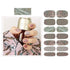 SIUSIO 112pcs Nail Wraps, 8 Sheets Full Nail Polish Strips, Gradient Glitter Stickers with Crystal Glass Nail Files