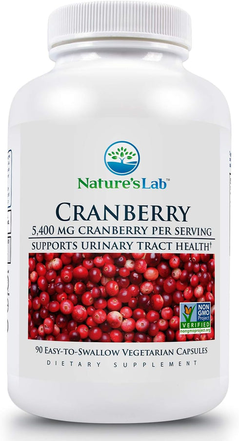 Nature's Lab Cranberry 5400mg - 90 Capsules, Supports Urinary Tract Health, Non-GMO, Vegan