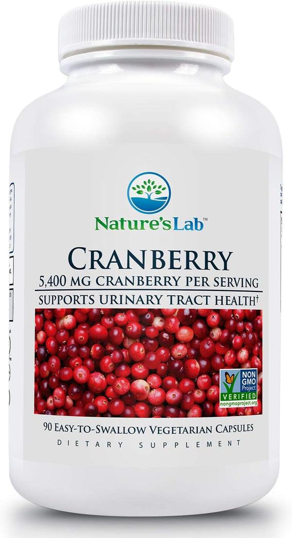 Nature's Lab Cranberry 5400mg - 90 Capsules, Supports Urinary Tract Health, Non-GMO, Vegan