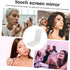 Travel Makeup Brush Set with LED Light Mirror - Portable Makeup Brush Set for Foundation and Powder
