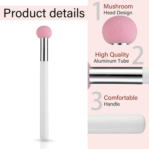 Sibba Foundation Brushes Set: 4 PCS Makeup Setting Powder Blush, Angled Stick, Liquid Concealer, Cream, and Puff