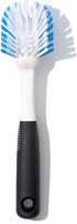 OXO Good Grips Dish Brush, Nylon Bristles with Built-in Scraper, Safe for