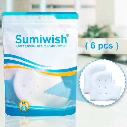 Heel Sleeves, Sumiwish 6PCS Gel Heel Cushion, Support for Plantar Fasciitis, Pain Relief and Cracked Heels
