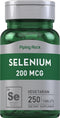 Piping Rock Selenium 200mcg Supplement, 250 Tablets, Vegetarian, Non-GMO, Gluten Free
