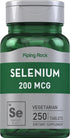 Piping Rock Selenium 200mcg Supplement, 250 Tablets, Vegetarian, Non-GMO, Gluten Free