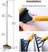 2 in 1 Cleaning Scrub Brush | Grout Brush with Long Handle | V-Shape Stiff Bristle Scrubber for Bathroom Cleaning