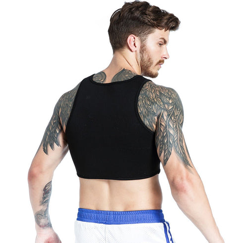 Men's Neoprene Brace Vest - Chest Support Strap for Fitness Sports Injury Prevention and Recovery (M)