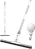 17" Rubber Squeegee Broom with 51" Aluminum Alloy Pole for Floor Cleaning