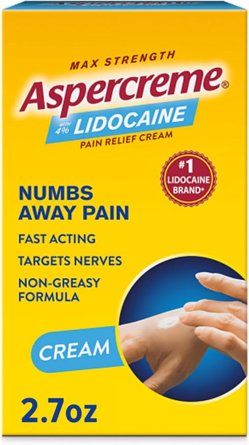 Aspercreme With Lidocaine Maximum Strength Pain Relief Cream, 2.7 oz.