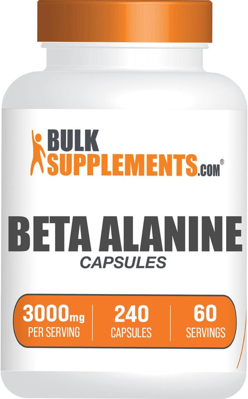 BulkSupplements.com Beta Alanine Capsules - 3000mg Beta Alanine Supplement, 240 Capsules (Pack of 1)