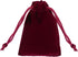 Nydotd 100pcs Velvet Cloth Jewelry Pouches, 2 X 2.8 inch Drawstring Bags for Christmas Candy Gift, Wine Red