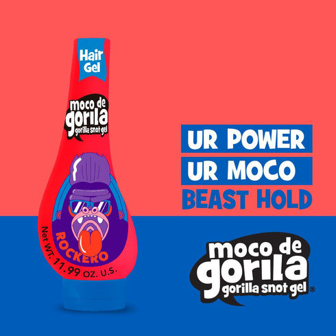 Moco de Gorila Explosive Rocker Hair Styling Gel, Long-Lasting Hold, Reactivatable with Water, 3-Pack of 11.92 Oz Each
