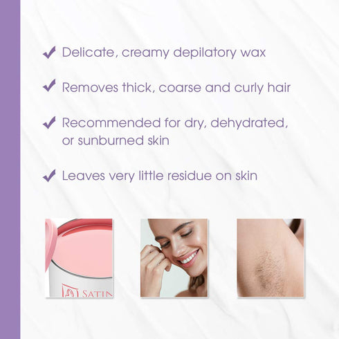 Satin Smooth Deluxe Cream Hair Removal Wax, 14oz