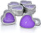 DEYBBY Large Heart Shaped Scented Tea Lights Candles, Smokeless Soywax Aromatherapy Candles (Pack of 6)