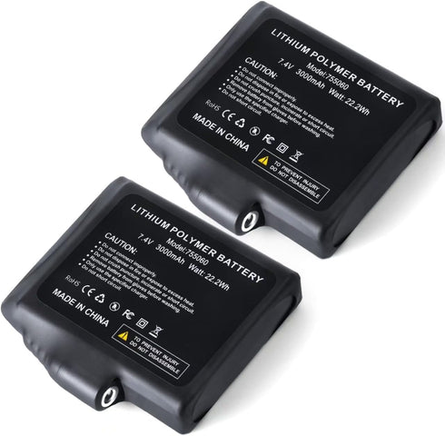 OASIDOS 22.2WH 7.4V Battery Pack for Heated Gloves, Rechargeable Li-Polymer Replacement Set Compatible